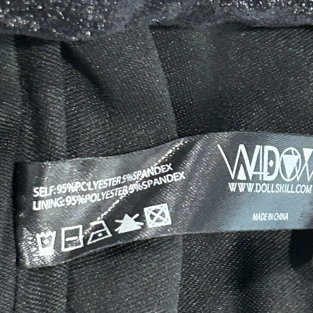 Dolls Kill Widow Transformed‎ Kiss Corset Top S Fairy Goth Velvet Emo L/SL  Crop